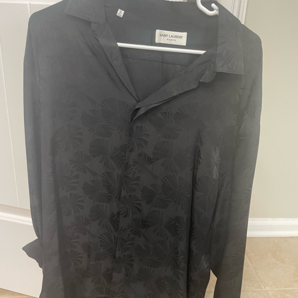 YSL silk button down